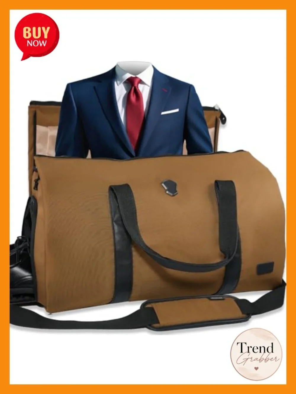 2-Suit Convertible Garment Duffel Bag Travel Men 60L Carry On Foldable Hanging